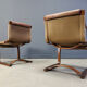 Asko Pajamies vintage leather plywood chairs from Finland, set of 6 - 1970s