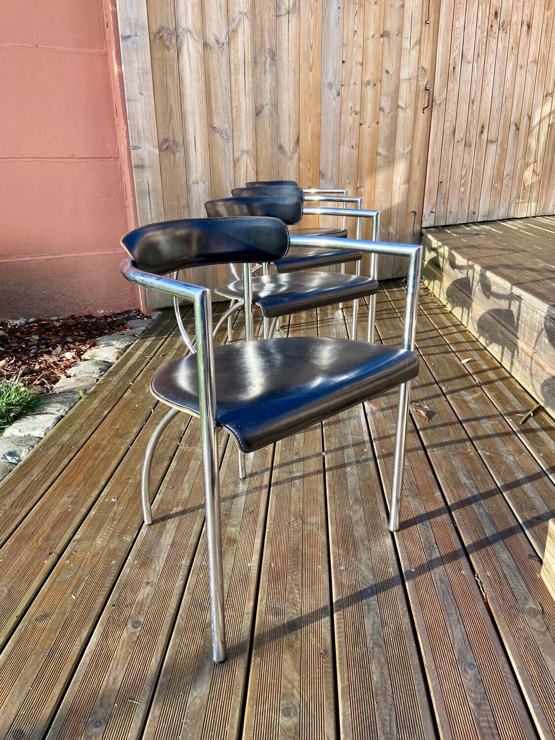 Series of 4 vintage armchairs