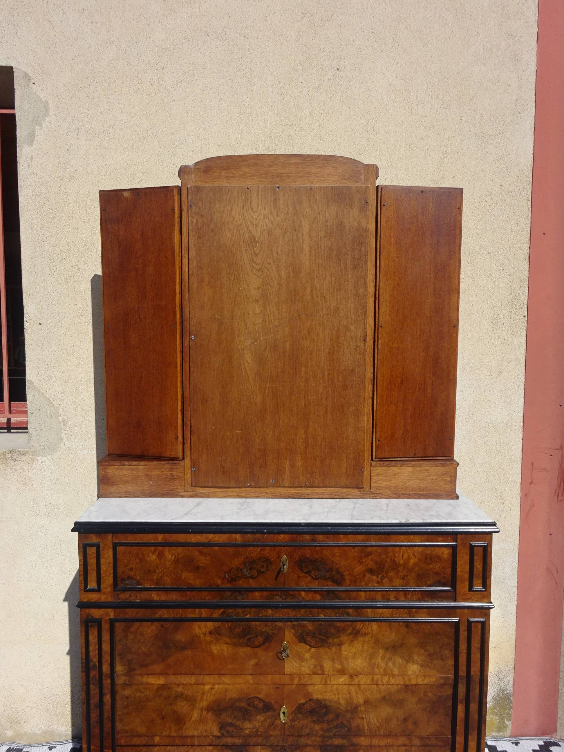 Miroir triptyque époque Art Déco