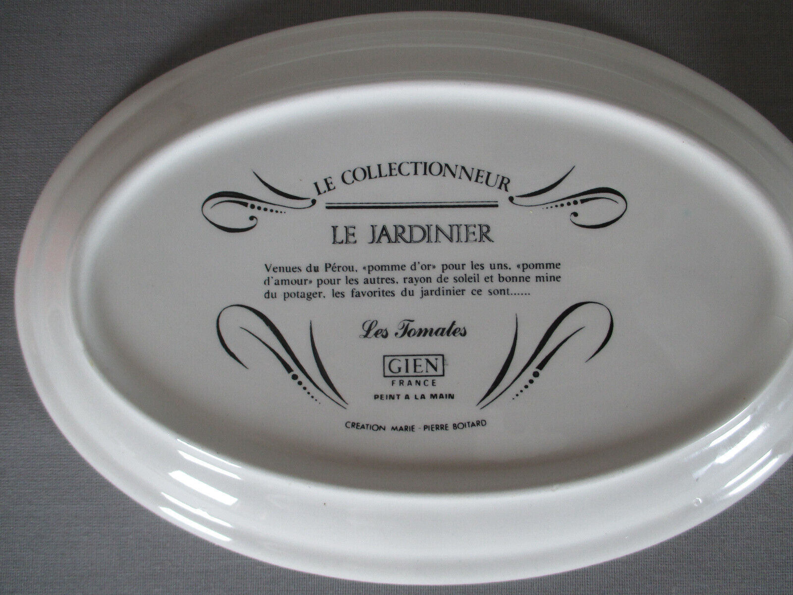6 plates Gien raw vegetables the adventures of the gardener the collector