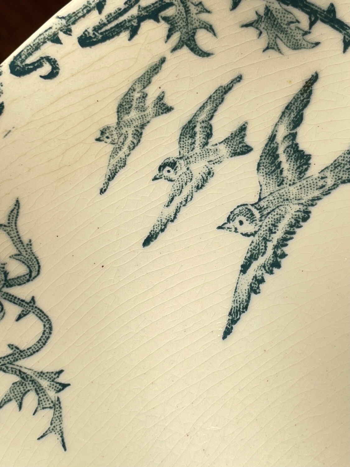 Old Compote Dish Terre de Fer Longwy Model Richelieu