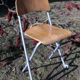 Vintage folding industrial workshop chair