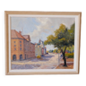 Gustav Berlin, Swedish Modern Landscape, Oil on Panel, 1962, Framed