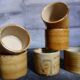 Six espresso cups in vintage sandstone