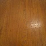 Round coffee table solid wood and vintage metal