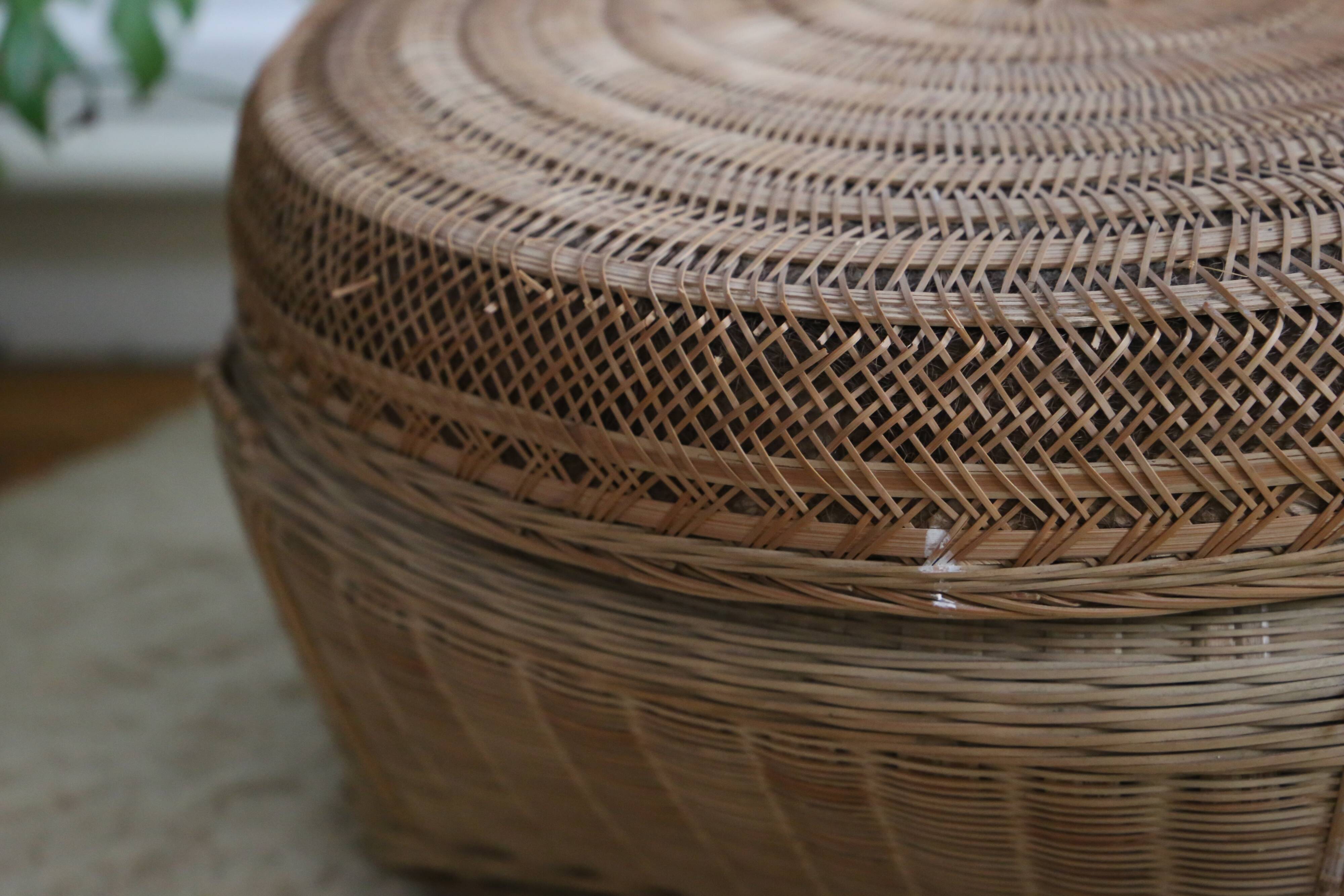 Large vintage wicker box