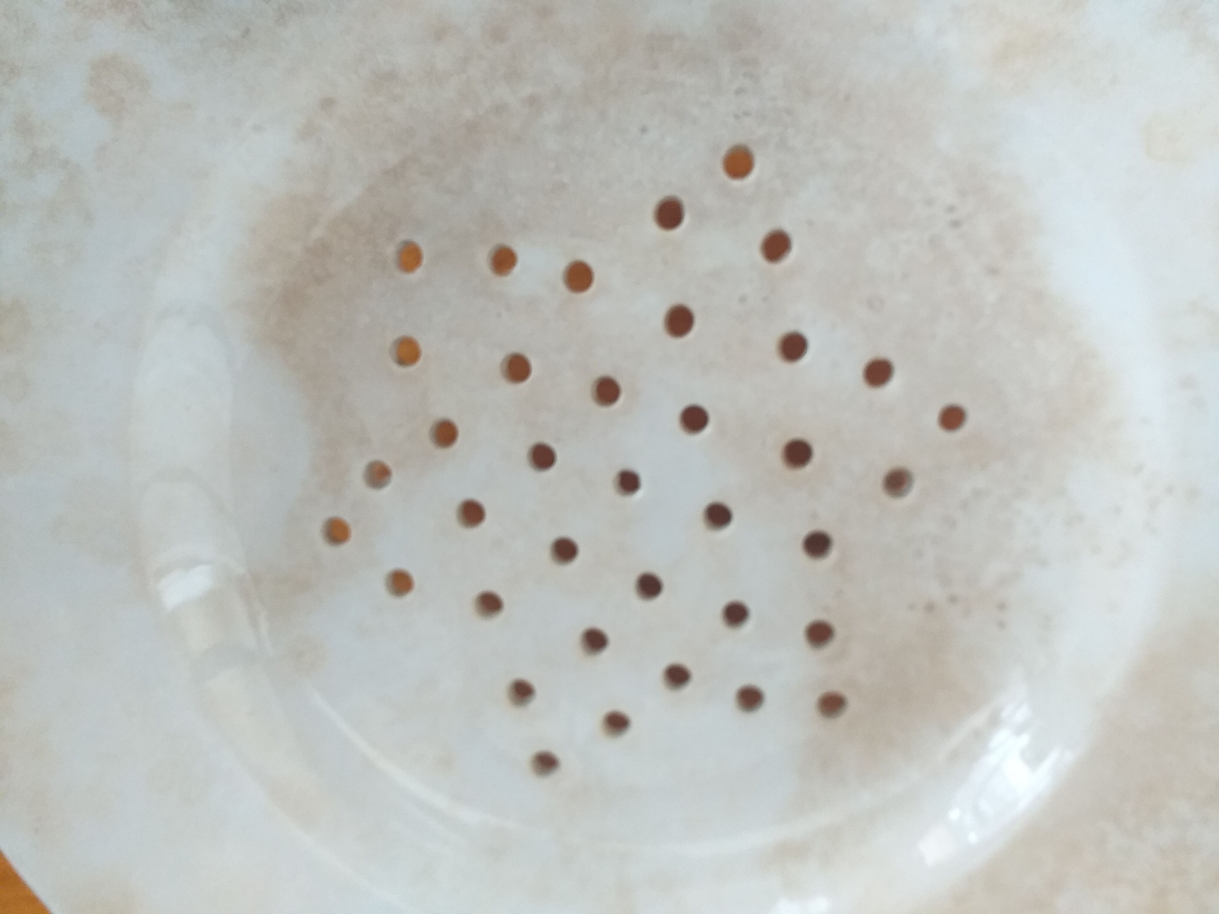 Porcelain asparagus plate/drainer