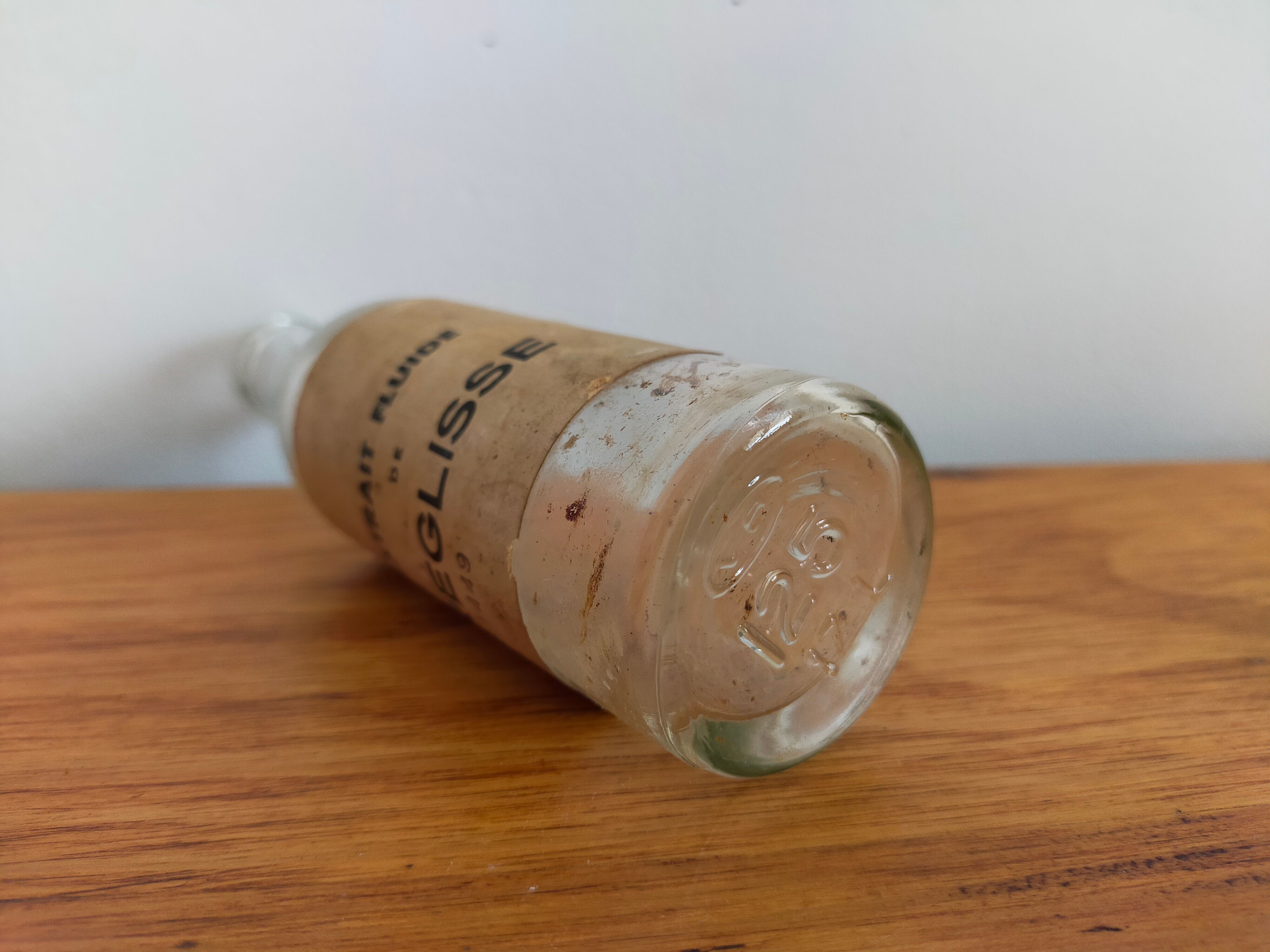 Bottle or old bottle in vintage glass apothecary pharmacy curiosity