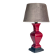 VINTAGE Chic Ceramic and Velvet LAMP