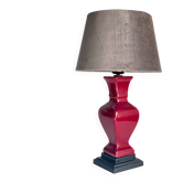 VINTAGE Chic Ceramic and Velvet LAMP