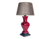 VINTAGE Chic Ceramic and Velvet LAMP