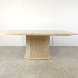 Vintage tesselated stone dining table by Maithland smith, 1970s