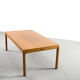 Mid-Century Modern Oak Coffee Table with Pull-Out Black Tops, 1960s