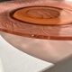 Molded pink glass dish art nouveau patterns D: 31.5cm