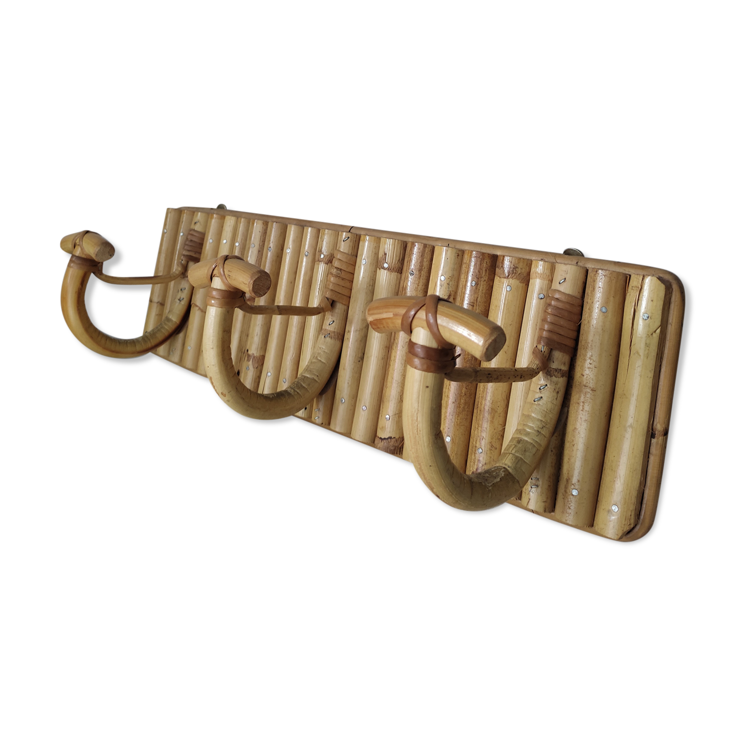 Rattan patères