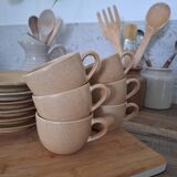 Vintage village stoneware mugs