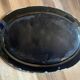 Ceramic plate, antique late 19th - early 20th century, known as "Cul-noir" from Normandy.
