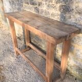 Solid wood carver's workbench