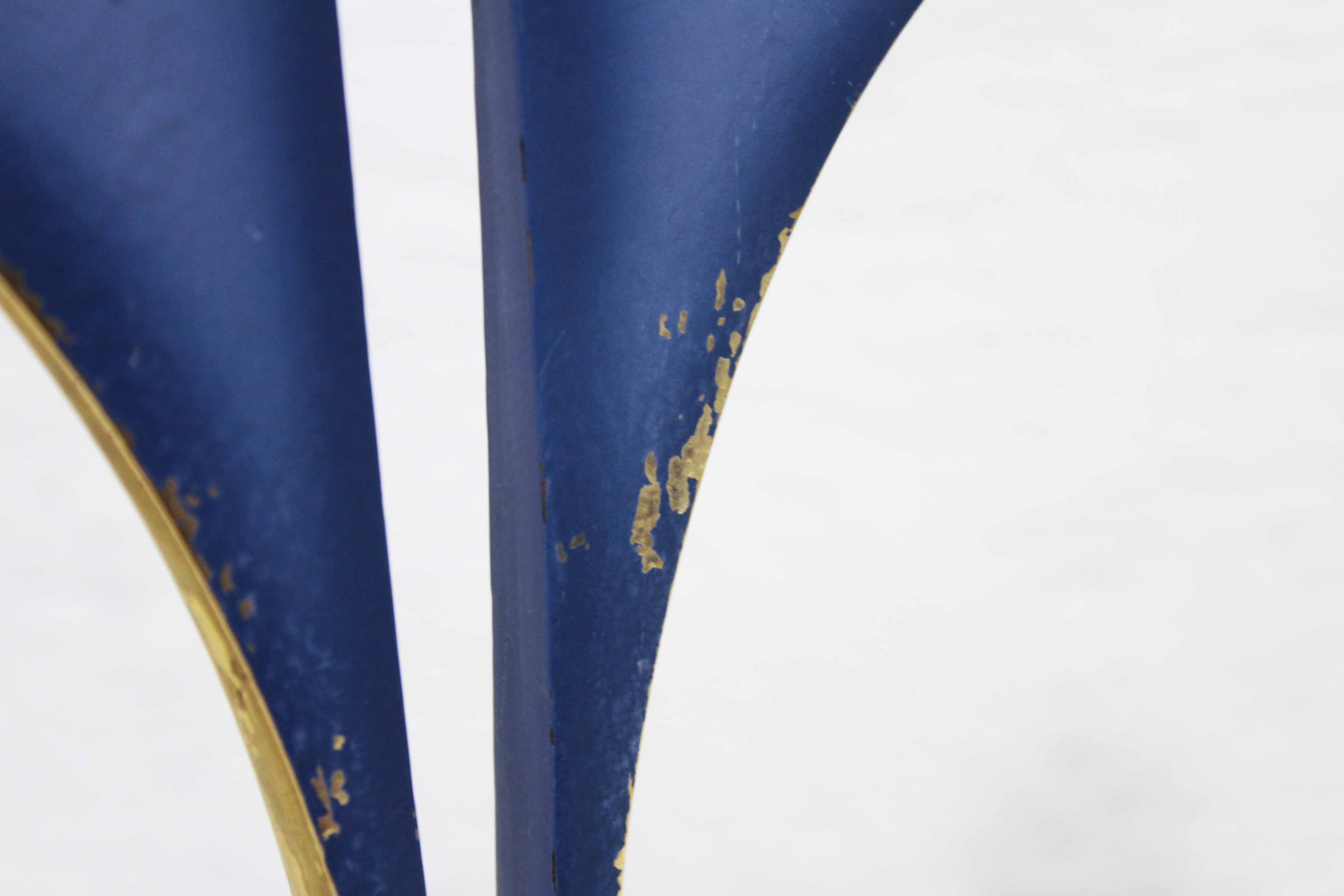 Modernist bronze candle holder