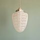 Art Deco pendant light in white speckled glass, 1920s-30s