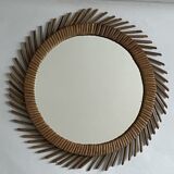 Rattan sun mirror