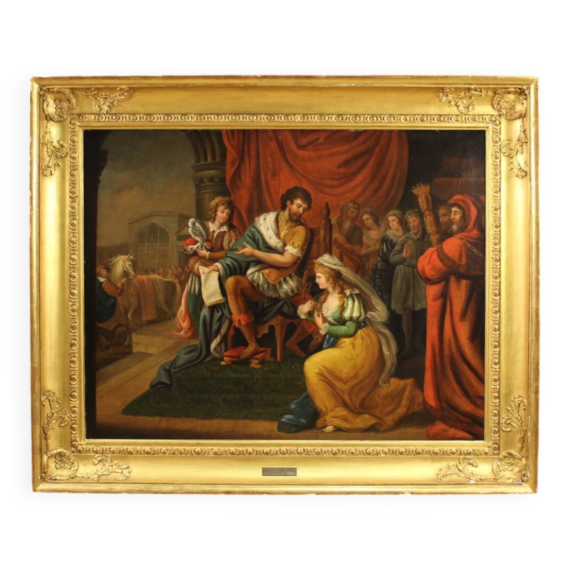 French painting of the 19th century: Solomon and the Queen of Sheba