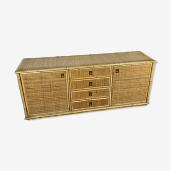 Bamboo and rattan sideboard