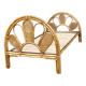 Single rattan and peacock cane bed