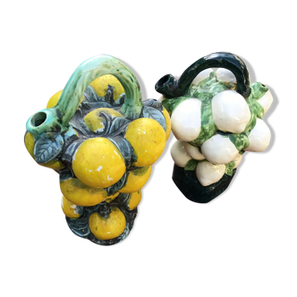 2 pitchers glazed earth "lemon trees"