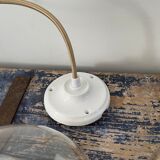 Set of three glass hanging lamps