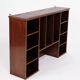 Wall-hung bookcase - hand-polished mahogany - shelf sections - 1890s