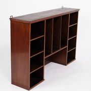 Wall-hung bookcase - hand-polished mahogany - shelf sections - 1890s