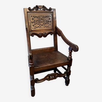 19th century oak armchair