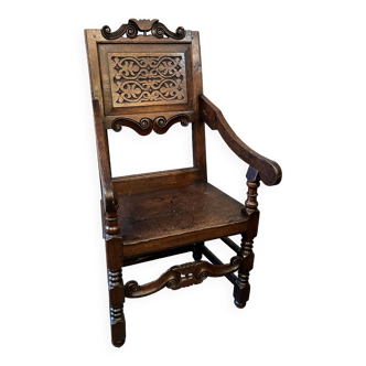 19th century oak armchair