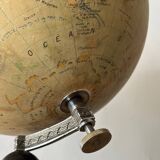 Terrestrial globe World map J. Forest, Girard and Barrere Paris 19th