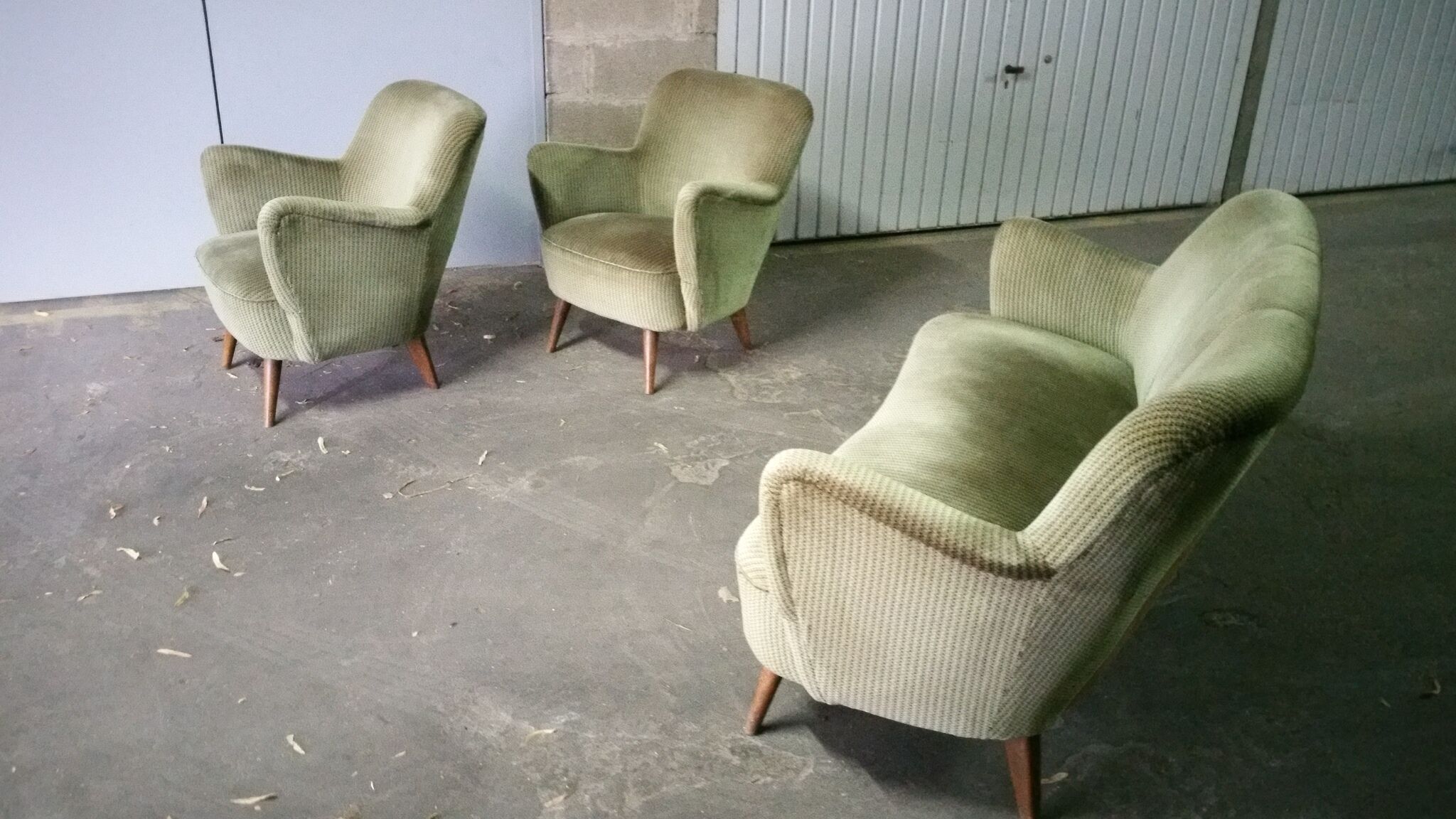 Chair years 50-60 Organic Green vintage