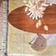 Table basse vintage plateau ovale scandinave
