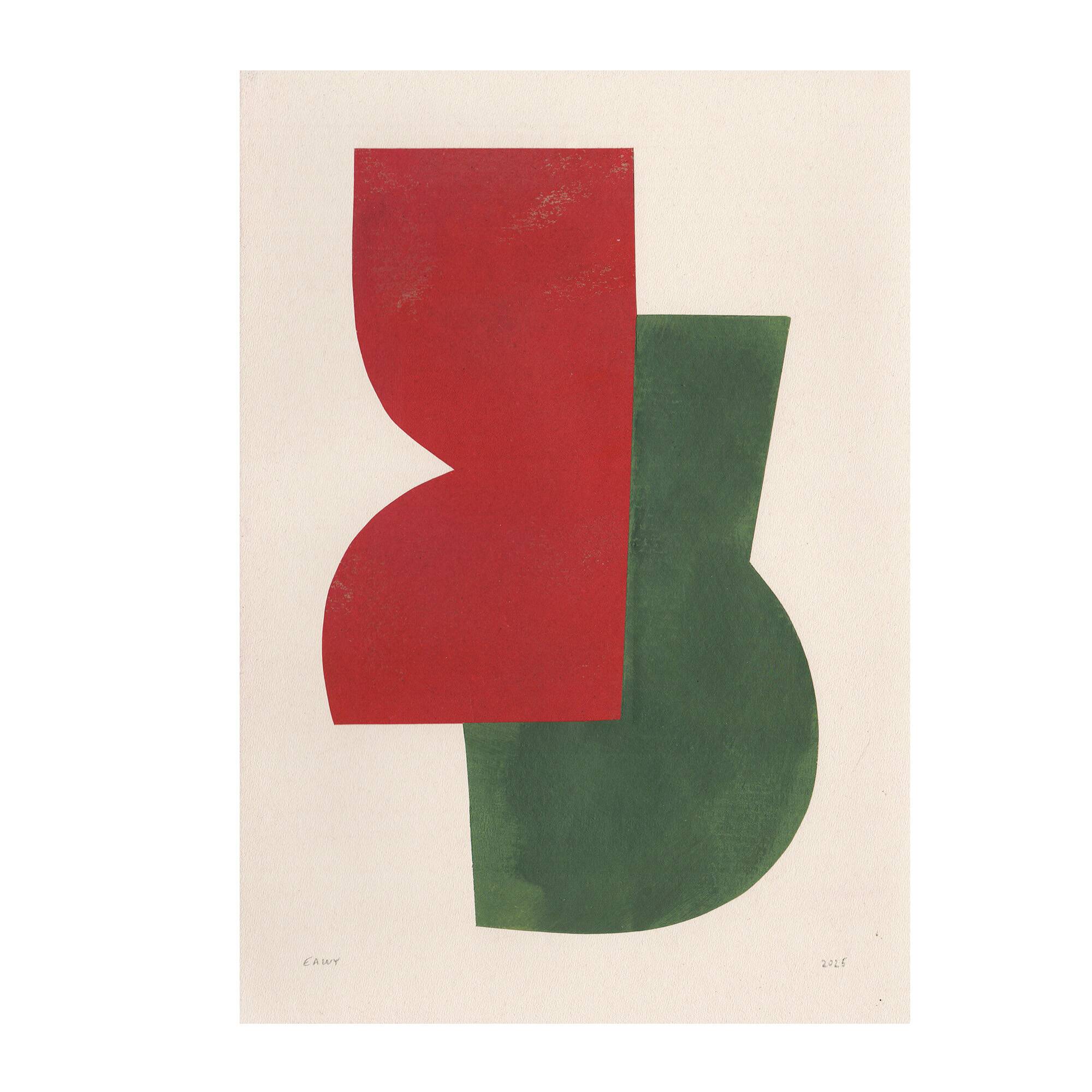 Collection of 5 works on paper Signed Eawy