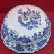 Soup tureen in gien earthenware & its dish, dauphin model delft blue and