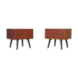 Teak bedside tables, 70s, Danish design, made in Denmark