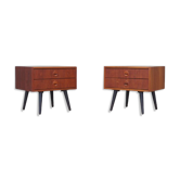 Teak bedside tables, 70s, Danish design, made in Denmark