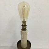Old lamp with brass foot