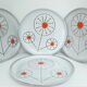Lot de 8 assiettes en céramique émaillée