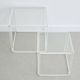 Tables gigognes blanches x2 Isocèle Max Sauze