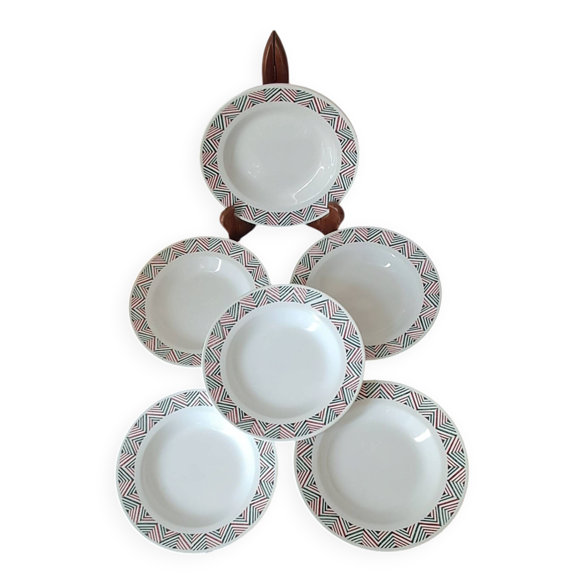 6 deep plates model Adèle from Digoin Sarreguemines