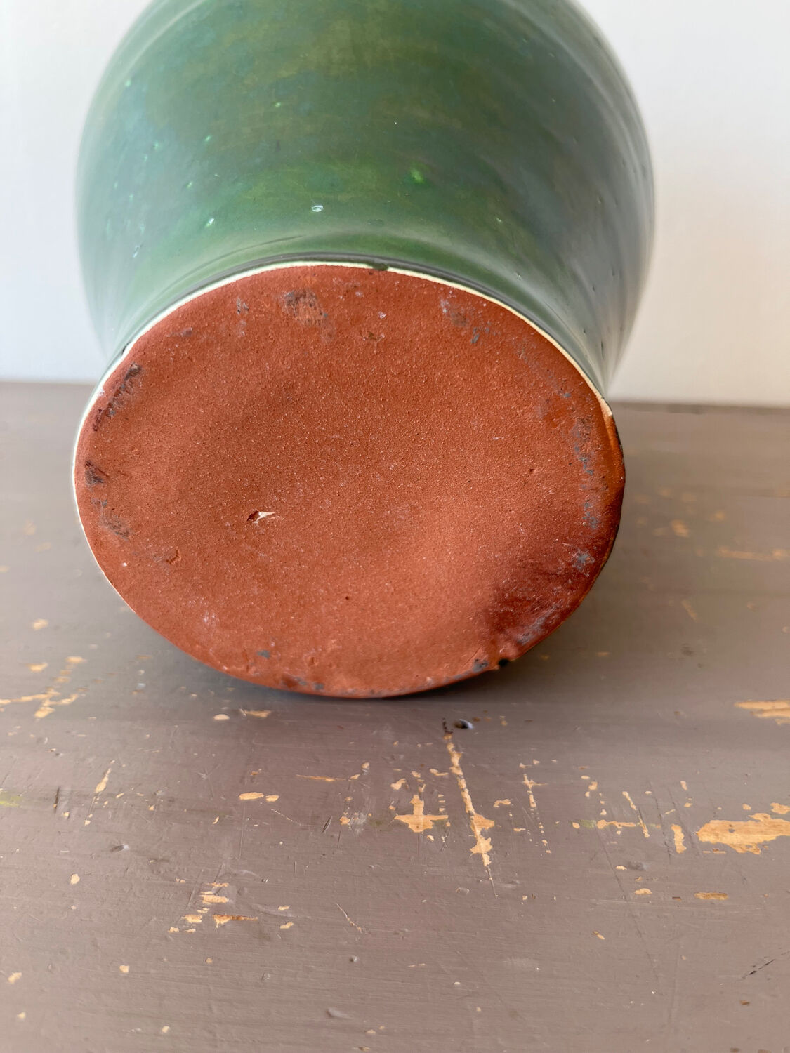 Glazed terracotta pot or vase