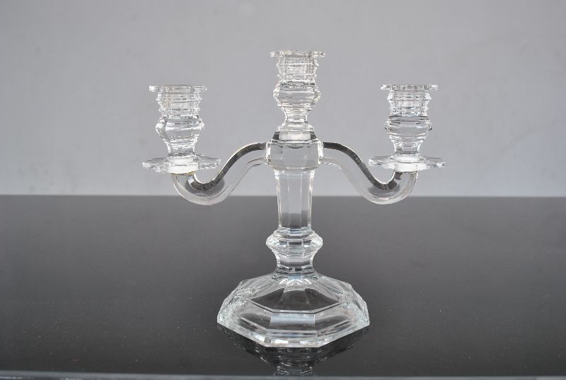 Pair of candlesticks model Regency Crystal Baccarat 1930