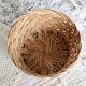 Panier rond vintage en osier naturel – Tressage croisé rustique