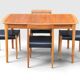 Extendable vintage Lübke table with 4 Lübke teak chairs