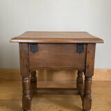 Chest bedside twentieth century solid oak pegged base spacer